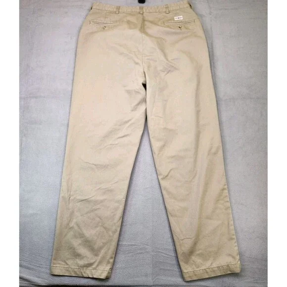 Polo Ralph Lauren Andrew Pants Men's 38x32 Beige Tan Brown Khaki Chinos Pleated - Picture 6 of 6